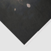 Meisje in Bloom, vogel en bloemenportret Kunst Tissuepapier (Detail)