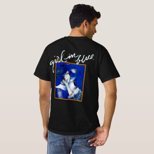 MEISJE IN BLUE UNISEX T-SHIRT (Achterkant volledig)