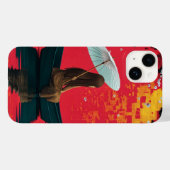 Meisje in Boot Onder Zacht Licht iPhone Case (Achterkant (horizontaal))