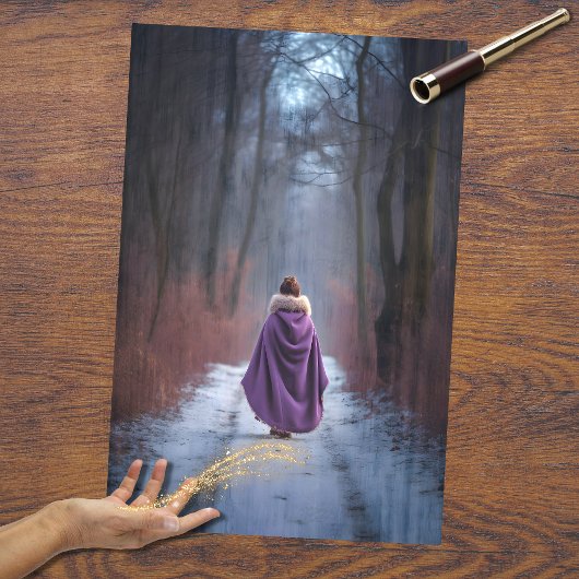 Meisje in bos 1 Decoupage papier