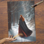 Meisje in bos 3 Decoupage papier