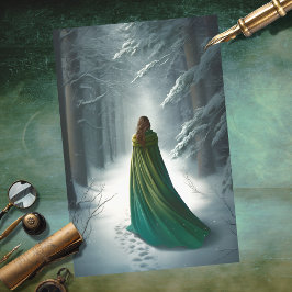 Meisje in Bos 4 Decoupage Paper Tissuepapier