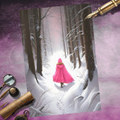 Meisje in bos 6 Decoupage papier