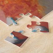 Meisje in brand, zwarte vrouw, Oranje haar Legpuzzel (Zijkant)