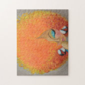 Meisje in brand, zwarte vrouw, Oranje haar Legpuzzel (Verticaal)