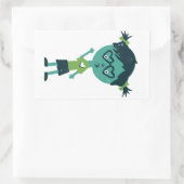 Meisje in bril sticker (Tas)