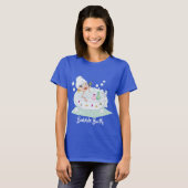 Meisje in Bubble Bath Blue T-shirt (Voorkant volledig)