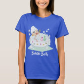 Meisje in Bubble Bath Blue T-shirt (Voorkant)
