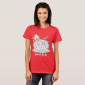 Meisje in Bubble Bath Red T-shirt (Voorkant volledig)