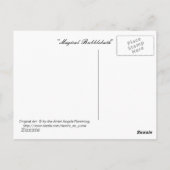 Meisje in Bubblebad met kaarsen en Rozen Briefkaart (Achterkant)