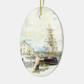 'Meisje in Charlestown' Keramisch Ornament (Links)