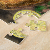 Meisje in citroenentuin maakt limonade legpuzzel (Zijkant)