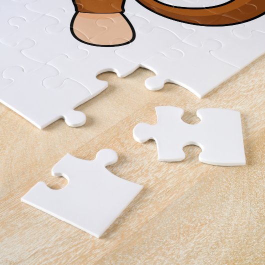 Meisje in Costume als aap Legpuzzel (Zijkant)