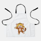 Meisje in Costume als aap Schort (Voorkant)