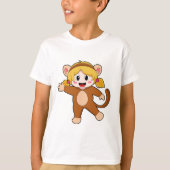 Meisje in Costume als aap T-shirt (Voorkant)