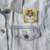 Meisje in de Button van de paasmaaltijd (In situ)