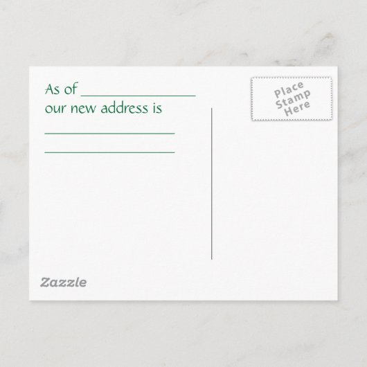 Meisje in de doos aankondigingskaart (Achterkant)