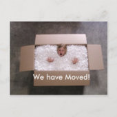 Meisje in de doos aankondigingskaart (Voorkant)