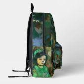 Meisje in de Groene Dress Bedrukte Rugzak (Links)