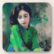 Meisje in de Groene Dress