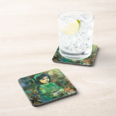 Meisje in de Groene Dress Bier Onderzetter (Rechterzijde)