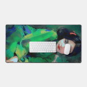 Meisje in de Groene Dress Bureaumat (Keyboard & Muis)