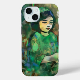 Meisje in de Groene Dress iPhone 15 Case