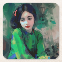 Meisje in de Groene Dress