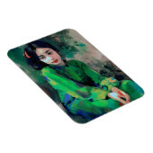 Meisje in de Groene Dress Magneet (Rechterzijde)