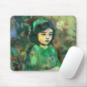 Meisje in de Groene Dress Muismat (Met muis)