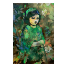 Meisje in de Groene Dress