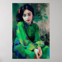 Meisje in de Groene Dress