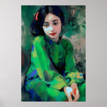 Meisje in de Groene Dress