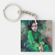 Meisje in de Groene Dress