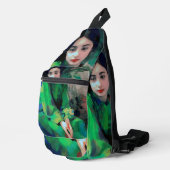 Meisje in de Groene Dress Sling Bag (Rechterhoek)