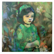 Meisje in de Groene Dress