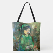 Meisje in de Groene Dress Tote Bag (Achterkant)