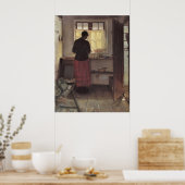 Meisje in de keuken van Anna Ancher Poster (Keuken)
