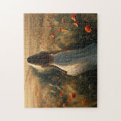 Meisje in de klaprozenvelden legpuzzel (Verticaal)