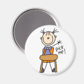 Meisje in de klas magneet (Voorkant / Achterkant)