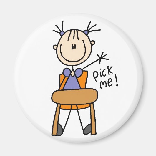 Meisje in de klas magneet (Voorkant)