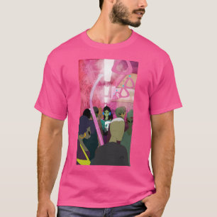 Meisje in de metro op Venus T-shirt