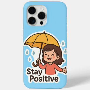 Meisje in de regen, maar met een glimlach iPhone 15 pro max hoesje