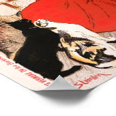 Meisje in de Rode Dress Drink melksteinlen Poster (Hoek)