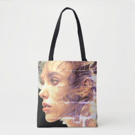 Meisje in de Rookslierten - Leuke Herbruikbare Boo Tote Bag
