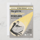 meisje in de schijnwerpers Vrijgezellenfeest Kaart (Voorkant)