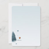 Meisje in de sneeuw kaart (Achterkant)