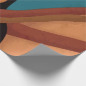 meisje in de troep. Mooie Afrikaanse vrouw. Zwart Cadeaupapier (Hoek)