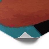 meisje in de troep. Mooie Afrikaanse vrouw. Zwart Poster (Hoek)