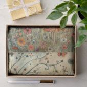 MEISJE IN DE TUIN DECOUPAGE TISSUEPAPIER (Geschenk)